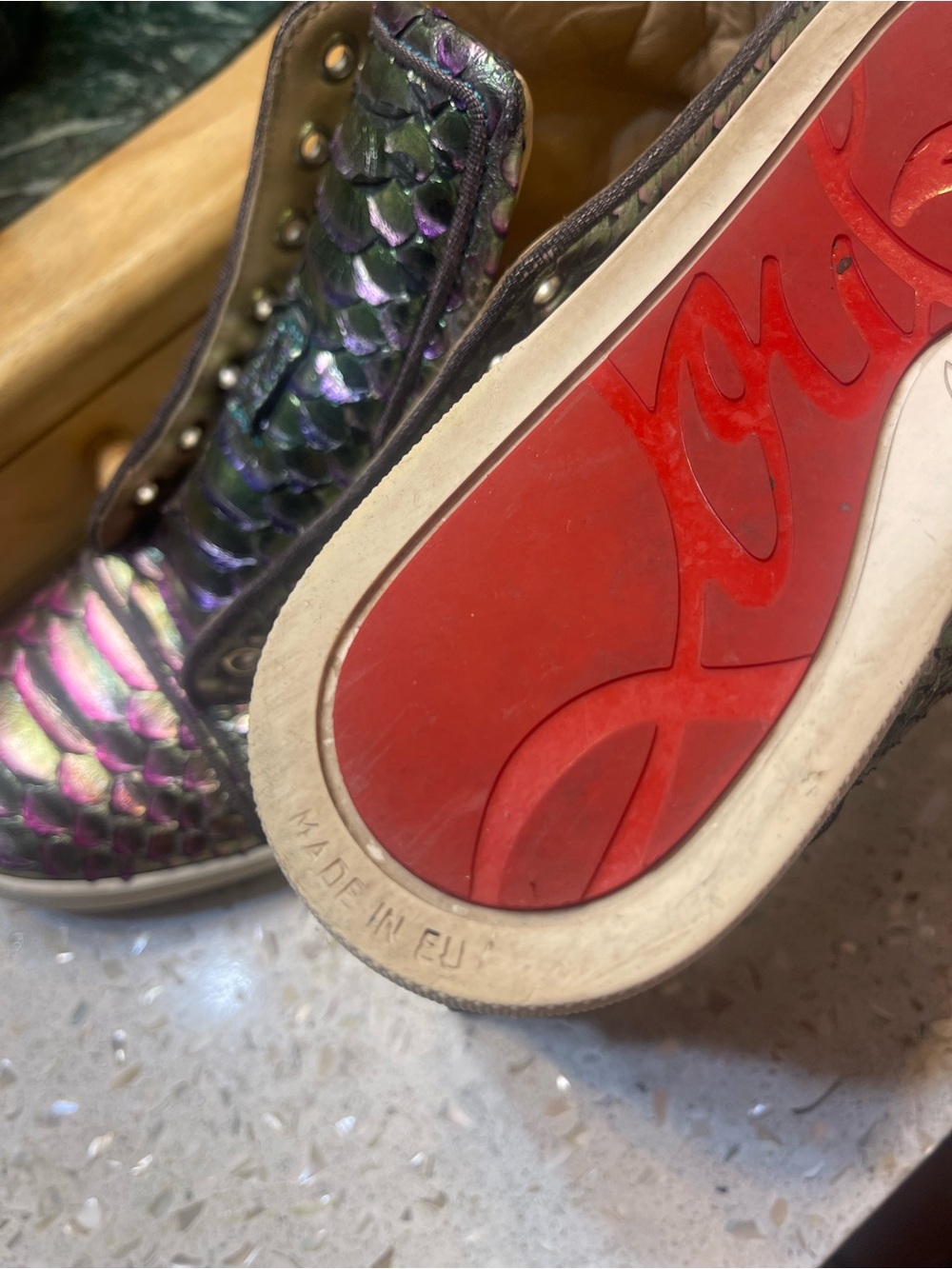 Christian Louboutin Python Skin Shoes 36.5 - Picture 6 of 7